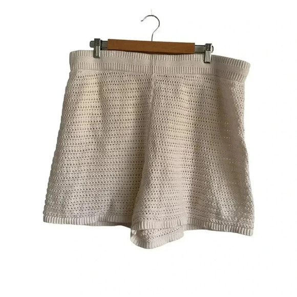 Creme De La Creme Open Weave Swim Coverup Shorts Size XL - Picture 2 of 7